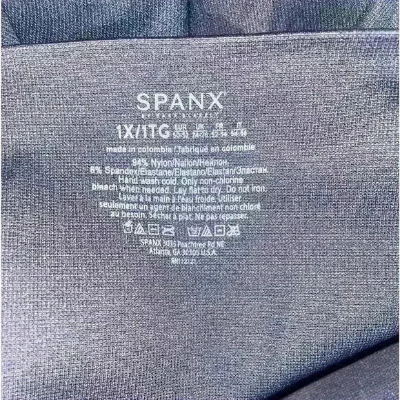 Spanx look at me now grey and black camo seamless slimming leggings size 1x - Picture 4 of 5